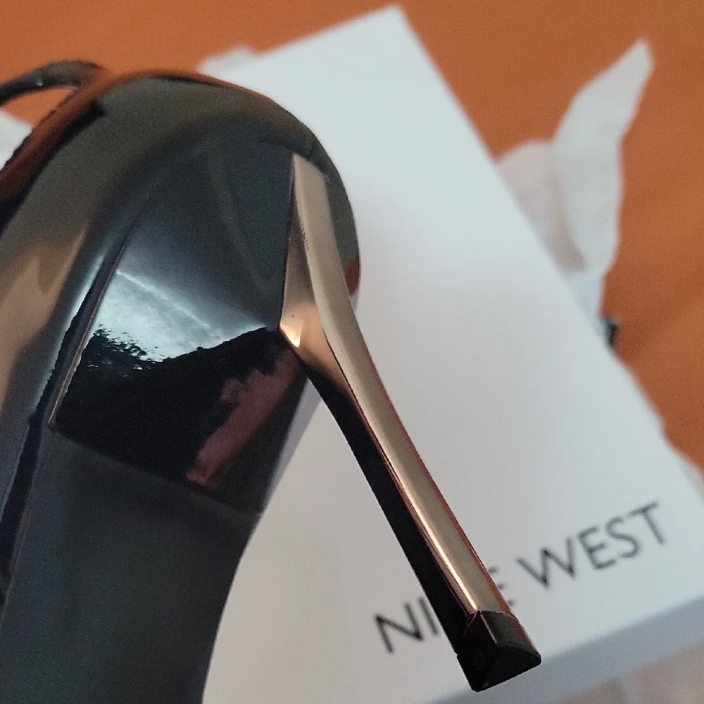 Black Nine West Heels Sz 9 - Picture 6 of 8